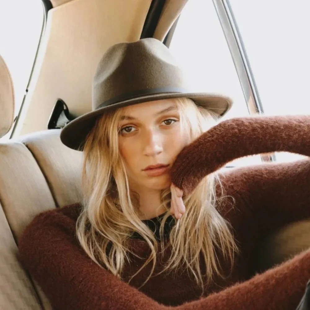 Will + Bear Australian Wool William Brown Wide Brim Crushable Travel Hat Unisex